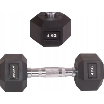 Potažené/pogumované činky s pevnou hmotností Enero 1x 4 kg