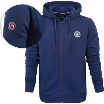 Pánská mikina Pánská mikina s kapucí na zip sportovní PEAK tmavě modrá M Pako Jeans