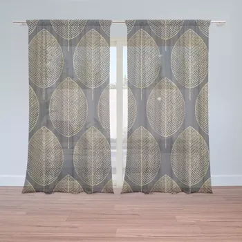 Záclona Sablio Záclony Zlaté listy: 2ks 150x250cm