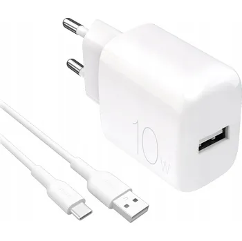 Síťová nabíječka Puro PROLITE 10W USB-A + kabel USB-A - USB-C 1.2m - bílá