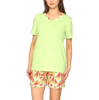 Dámské noční prádlo Merry Style Dámské bavlněné pyžamo s krátkým rukávem Zelené S