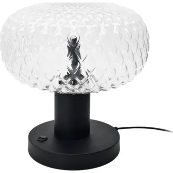 Stojací lampa Kabinetová stojací lampa Tanpo 2034 Shilo s vypínačem ze skla, černá