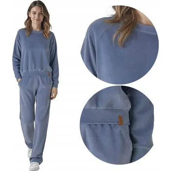 Vivisence 9206kmpl modrá Dámská velurová souprava mikina+kalhoty S TEPLÁKOVÉ SOUPRAVY