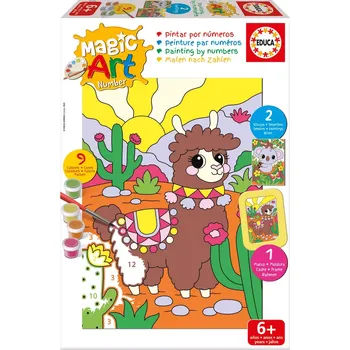 Educa malování podle čísel koala a lama