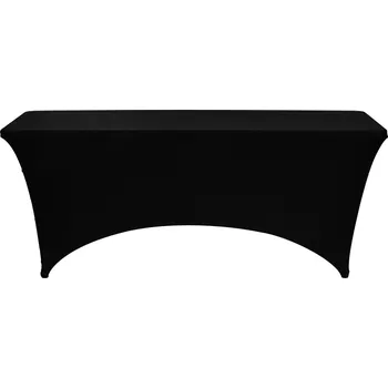 ubrus Vevor Sada 6 ubrusů na obdélníkový stůl 6ft, streč, černý, pratelný