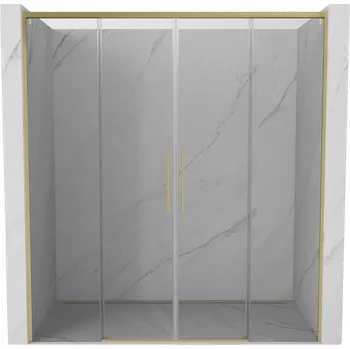 Sprchové dveře Mexen Rox posuvné sprchové dveře 170 cm, průhledné, zlaté kartáčované - 8C2-170-002-55-00 Sprchové dveře