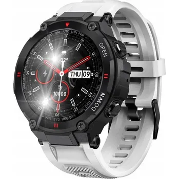 Hodinky Chytré Hodinky pánské GRAVITY GT7-6 Bílý řemínek HOVORY SPORT POČASÍ SMS PULS PL