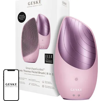 Masážní přístroj Sonic Thermo Facial Brush 6 in 1 Geske with APP (pink)
