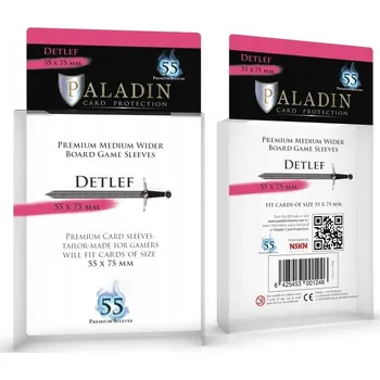 Příslušenství k deskovým hrám Obaly na karty Paladin - Detlef (55x75mm) /Board&Dice