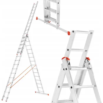 Žebřík Higher hliníkový Žebřík 3 x 15 do 150 kg