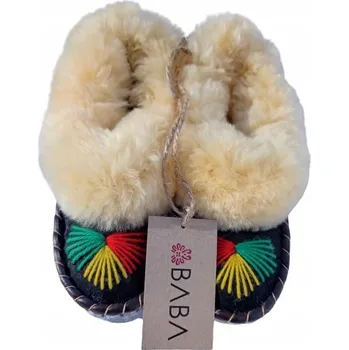 Dámské pantofle RASTA Vlněné bačkory, horský styl, teplé Pantofle velikost 37