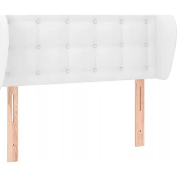 Čelo postele ušák, bílé, 93x23x78/88 cm, umělá kůže