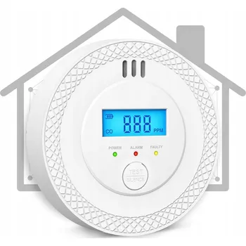 Detektor CO DETEKTOR OXIDU UHELNATÉHO A PLYNU LCD SENZOR OXIDU UHELNATÉHO CERTIFIKOVANÁ KVALITA BÍLÝ