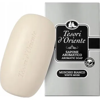 Mýdlo Tesori d'Oriente tuhé mýdlo na tělo Muschio Bianco, 125 g