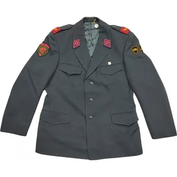 Pánské sako ARMÁDNÍ ORIGINÁL ŠVÝCARSKÉ ARMÁDY Sako vlněné s nášivkami šedé Švýcarsko originál Velikost: 96B