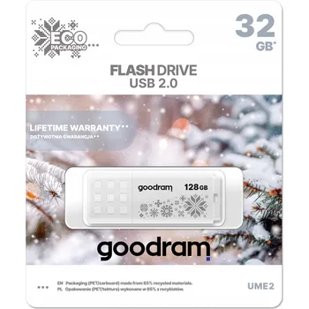 USB flash disk Flash disk GOODRAM UME2 128 GB USB 2.0 bílý