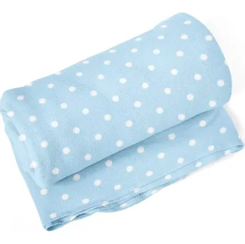 deka Sablio Deka Bílé tečky na modré - 150x120 cm