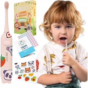 Elektrický zubní kartáček Sonický Kartáček Pro Děti Baby 0–3 Let Jemný Pro Miminka Růžový