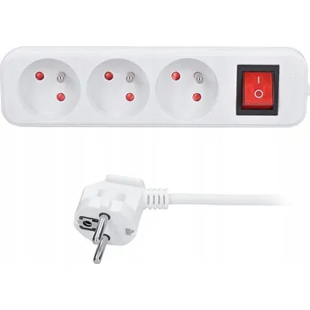 Elektrická zásuvka Elektrická Zásuvka rozbočka Solight bílá