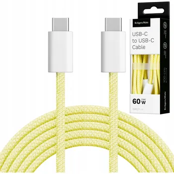 Datový kabel Kabel Kruger&Matz USB-C - USB-C 1 m žlutý