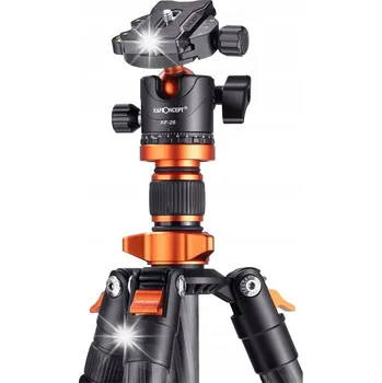 K&F Concept Stativ BH-28L Tripod pro Fotoaparát, Karbonový Stativ s Kulovou Hlavou