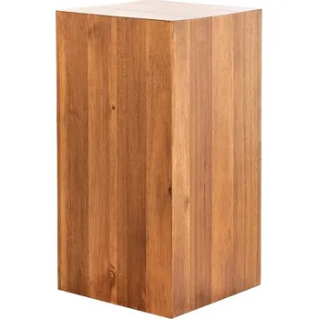 Dekorativní podstavec Jaksen z masivního akáciového dřeva v kvádrovém tvaru v hnědé barvě 50 cm