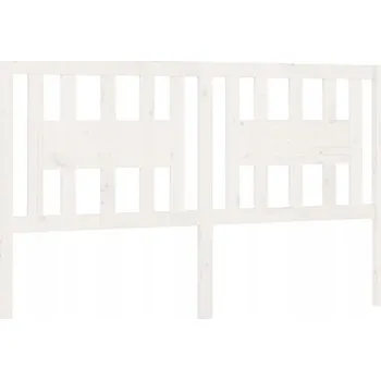 VidaXL Čelo postele, bílé, 141x4x100 cm, masiv