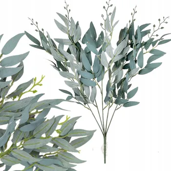 umělá květina UMĚLÉ VĚTVIČKA VRBY, LISTY UMĚLÉ KVĚTY KYTICE, DEKORACE , VÁZA 55 cm