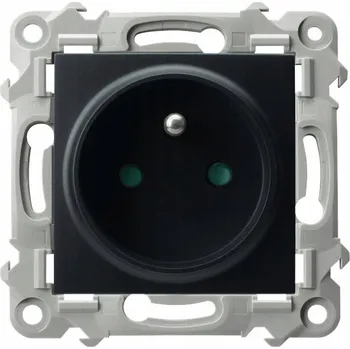 Elektrická zásuvka Elektrická Zásuvka nástěnná Ospel černá