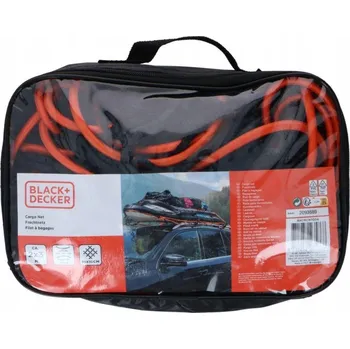 Síť na náklad Transportní síť na přívěs 2 x 3 m Black Decker, oka 10x10 cm, černá