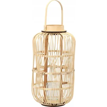 Svícen Dřevěná lucerna / svícen Jalon - přírodní