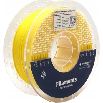 Filament Filament do 3D tiskárny Gembird PLA 1 kg, 1,75 mm, 210 °C, Vysokorychlostní, Žlutý