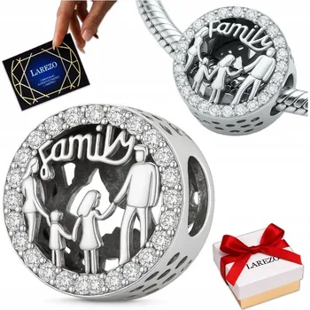 Přívěsek PŘÍVĚSEK CHARMS KORÁLEK RODINA S925