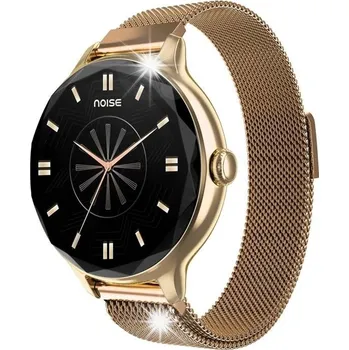 Chytré hodinky Noise Diva Chytré Hodinky Bluetooth 5.0 Hovory, Měření Spánku, Monitor Srdečního Tepu, Zlatý