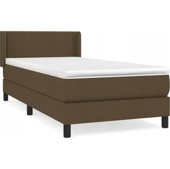 Postel Čalouněná dvoulůžková postel VidaXL 100x200 cm bílá, tmavý buk