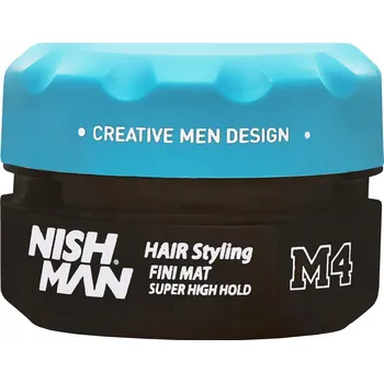 Stylingový přípravek Pomáda na vlasy Nishman M4 Matte Super High Hold Wax 100ml - vosk pro muže