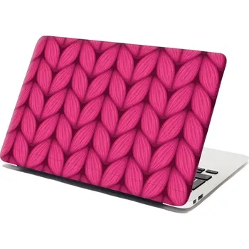 samolepka Sablio Samolepka na notebook Pletení ve fuchsiové barvě - 29x20 cm