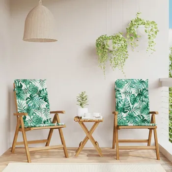 OMAXI Polohovací zahradní židle s poduškami 2 ks masivní teak 458102
