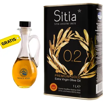 Rostlinný olej Olivový olej z Kréty SITIA PREMIUM EXTRA VIRGIN 1L + láhev