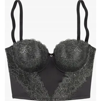 Podprsenka Lascana bardot podprsenka, balkonetka černá velikost 85C