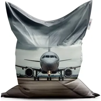 Sedací pytel Sablio Sedací vak Letadlo na ranveji - 200x140 cm