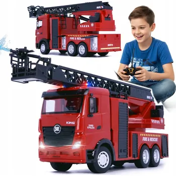 RC model auta VELKÉ DÁLKOVĚ OVLÁDANÉ HASIČSKÉ AUTO HASIČI NA DÁLKOVÉ OVLÁDÁNÍ STŘÍKÁ VODU