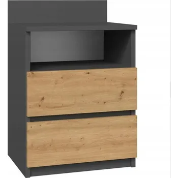 Noční stolek Szafka noční TopEshop antracitový, 2 zásuvky pro vlastní montáž