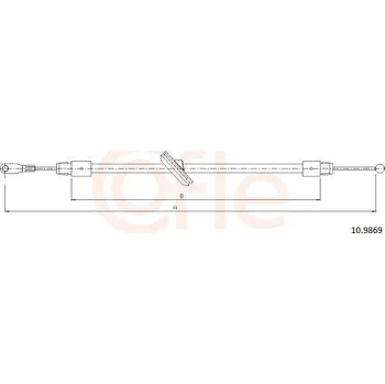 Lanko parkovací brzdy Tažné lanko, parkovací brzda COFLE 92.10.9869