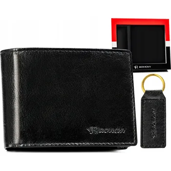 Peněženka Rovicky pánská peněženka z pravé kůže černá - muž
