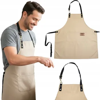 Kuchyňská zástěra ZÁSTĚRA KUCHYŇSKÁ ČÍŠNICKÁ BARMANSKÁ GASTRONOMICKÁ PRO KUCHAŘE OCHRANNÁ