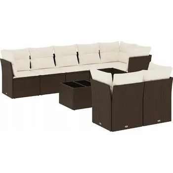 Zahradní pohovka Zahradní nábytek z hnědého PE ratanu, 124 x 62 x 69 cm (dvoumístná pohovka)