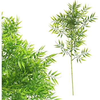 umělá květina UMĚLÁ VĚTVIČKA BAMBUS ZELENÝ UMĚLÉ KVĚTY DEKORACE KYTICE VÁZA 50cm