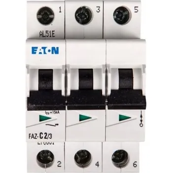 Jistič Jistič 3P C 2A 15kA AC FAZ C2/3