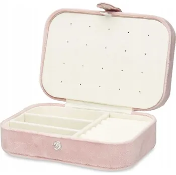 Šperkovnice ŠPERKOVNICE NA BIŽUTERII NÁUŠNICE VELVET RŮŽOVÁ JAKO DÁREK